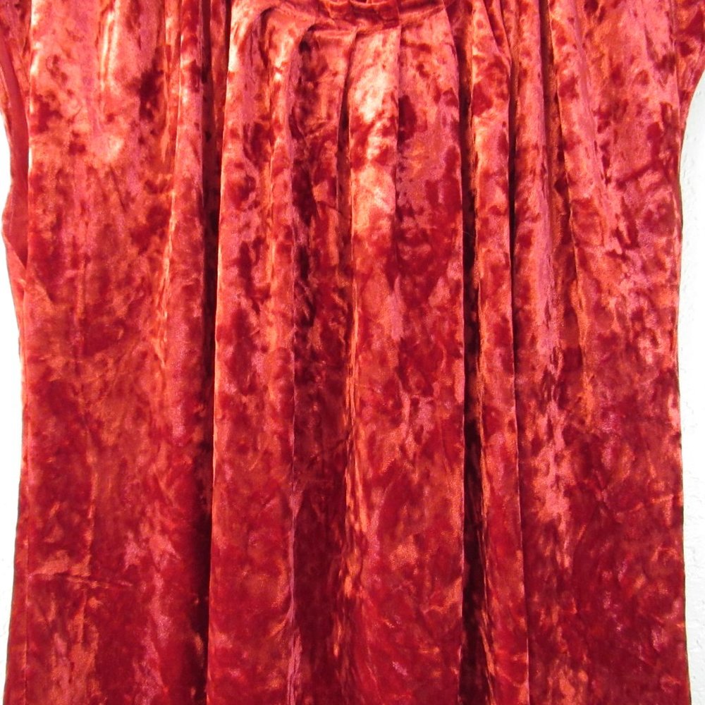 LC Lauren Conrad Top Sz XL Red Velvet Cap Sleeve - Picture 3 of 12